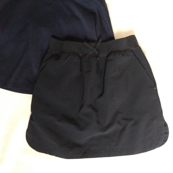Bundle 3 girls school skirts with shorts navy 5/6 - Picture 2 of 4